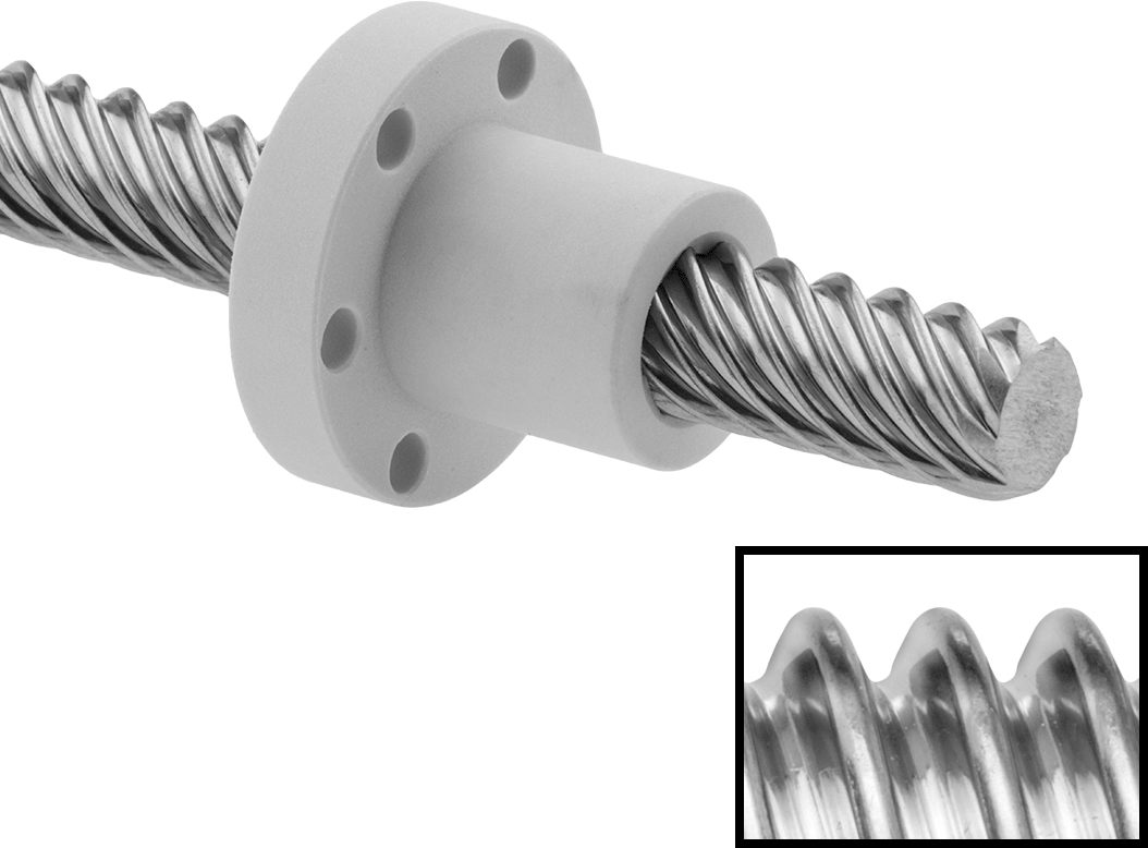 Somun, M2 x 0.4 mm Diş, Hızlı Hareketli Ultra Hassas Kılavuz Vida için 2 Diş Başlangıcı