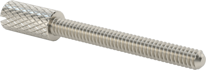 Tırtıllı Başlı El Vidası, Yarık, Dar, 4-40 Diş Boyutu, 1" Uzunluk, 3/16" x 3/8" Başlık