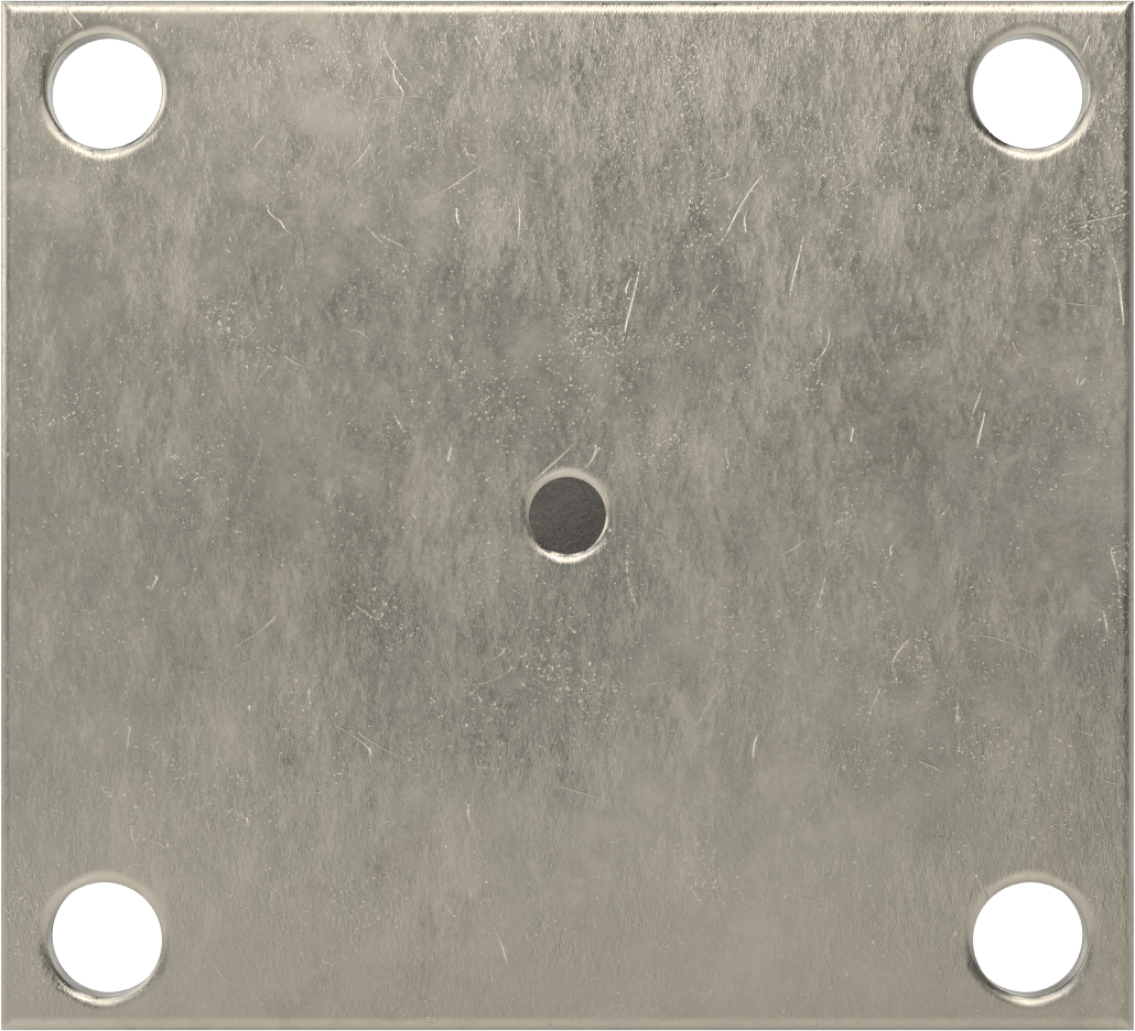 5-1/2" x 5" Plakalı Yüksek Kapasiteli Spartan Tekerlek, 6" Çapında Demir Tekerlekli Sert