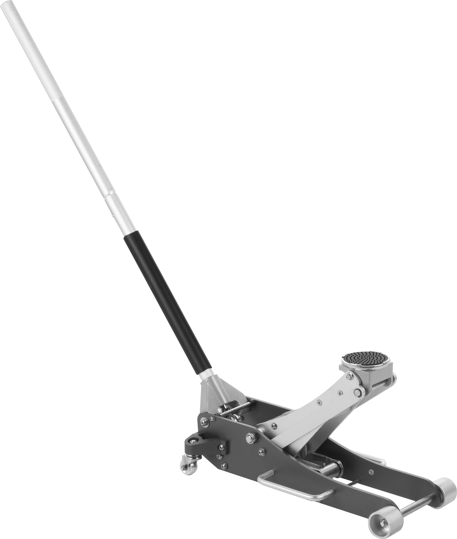 Tekerlekli ve Düz Seleli Hidrolik Kriko, 4000 lbs. Kapasite, 3-1/2" ila 18-1/2" Yükseklik