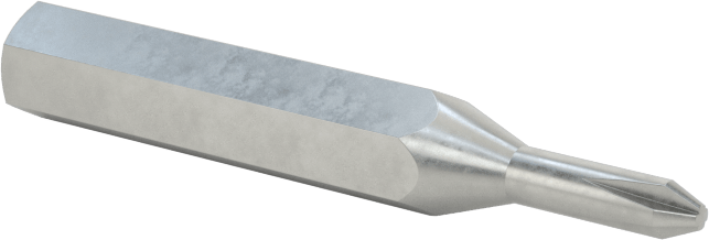 Numara 00 Phillips Ucu, 4 mm Altıgen Şaft — Altıgen, 1 1⁄8", No. 00