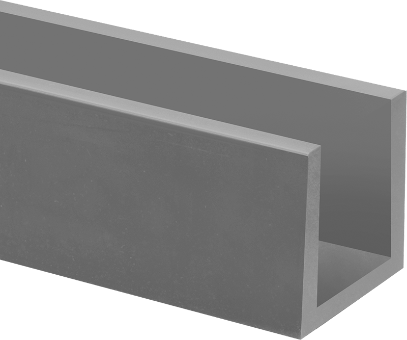 Yüksek Sıcaklık Silikon Kauçuk U-Kanal, U Kanalı, 3/8" Yükseklik x 3/8" Genişlik Dış