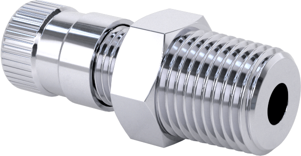 Hava Doldurma Vanası, Nikel Kaplı Pirinç, NPT x 3/8" Uzunluğunda Schrader, 4000 PSI