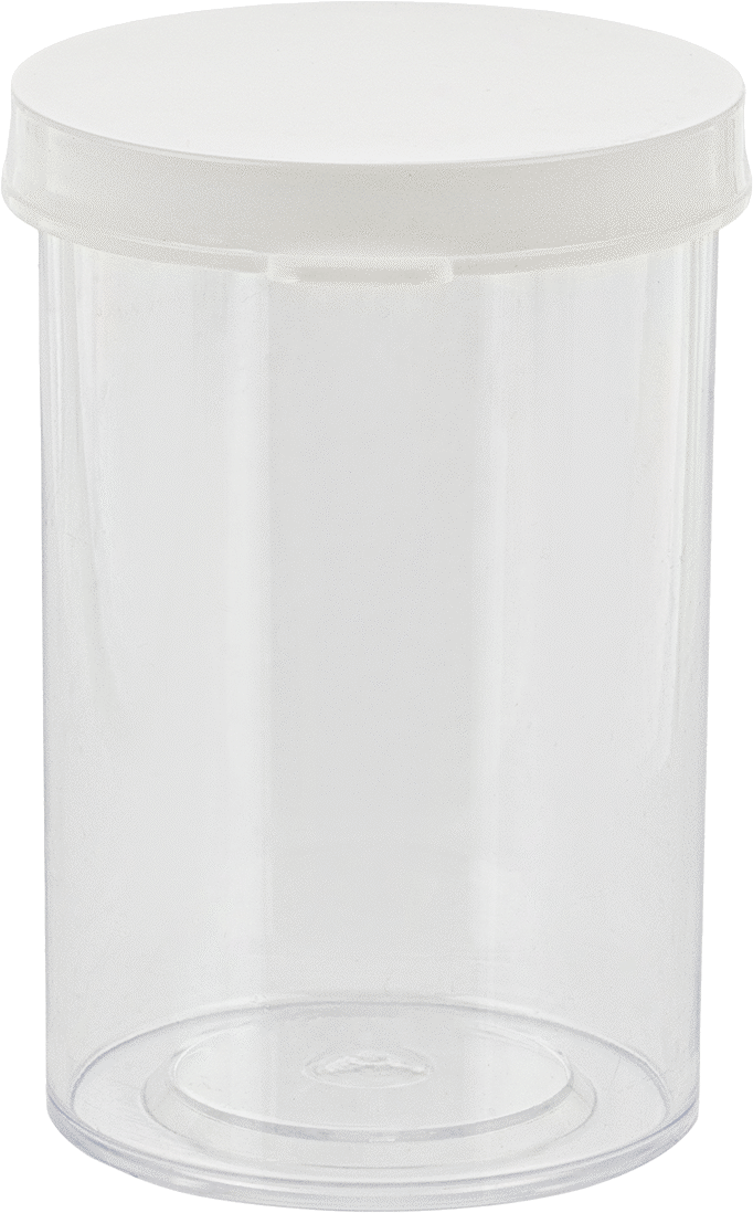 Polistiren Plastik Kavanozlar, Polistiren Plastik Kavanoz, 3.8 FL oz/110 ml Kapasite — 3.8 fl. oz., 110 ml, 3", LDPE, Plastic, Polystyrene