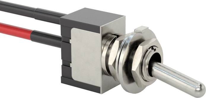 2 Konumlu Yuvarlak Toggle Anahtarı, SPST-NO — 2, Açık-Kapalı, 2