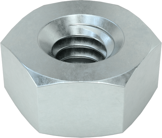 Çinko Kaplı Çelik Yüksek Profilli Altıköşe Somun, Sınıf 6, M2 x 0.4 mm Diş