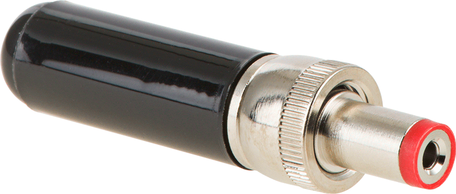 Siyah Vidalı DC Fişi, 2.1 mm Uç İç Çapı — 2, Tapa, Namlu