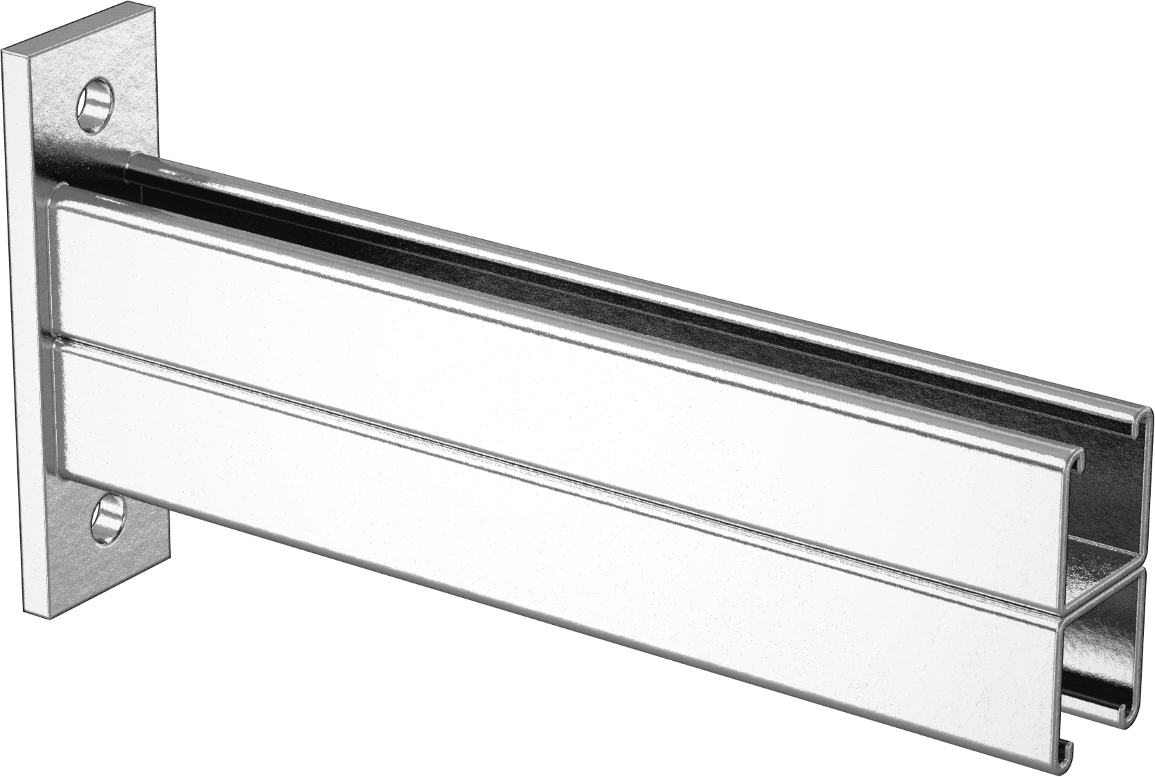 Montaj Plakalı Strut Kanalı, Sırt Sırta, 316 Paslanmaz Çelik, 1 Fit Uzunluğu