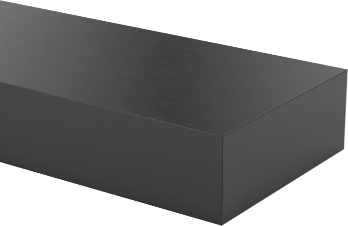 Yüksek Mukavemetli Hava Koşullarına Dayanıklı EPDM Kauçuk Şerit, Pürüzsüz Dokulu, 1" x 36", 3/8" Kalınlık