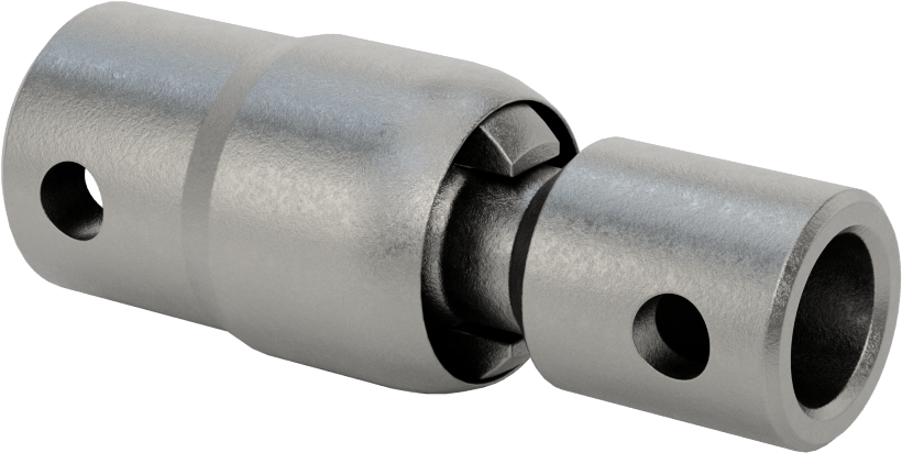 Bilyalı ve Soketli U-Mafsal, 5/8" Çap x 15/16" Derinlikte Mil — Küre ve Yuva, Yaylı Pim, Tekli