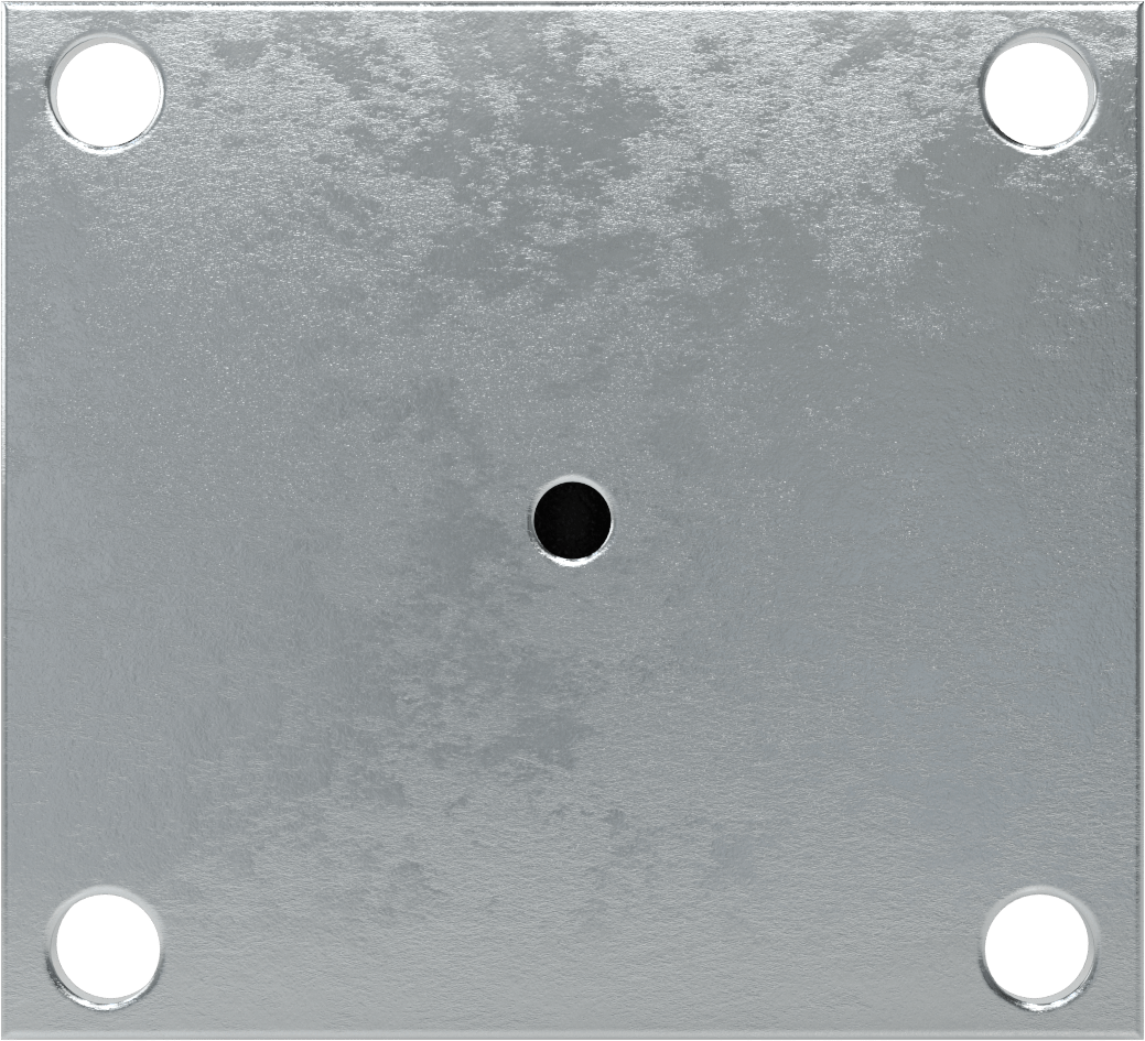 5-1/2" x 5" Plakalı Yüksek Kapasiteli Vulcan Tekerlek, 4" Çapında Naylon Tekerlekli Sert