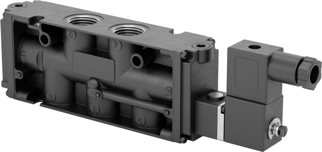 Hava Yön Kontrol Vanası, Elektrikli, Tek Solenoid, 1/2 NPTF, 12V DC