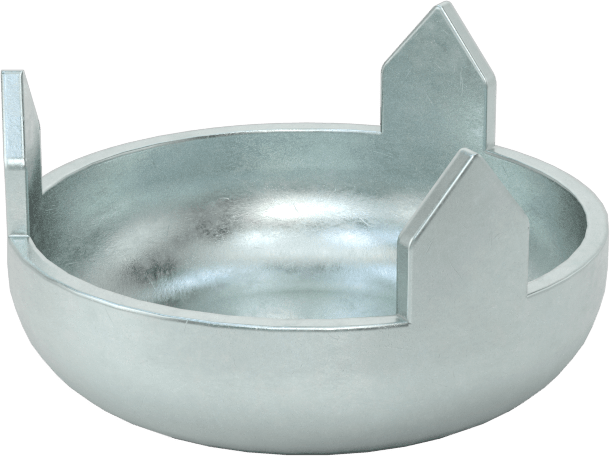 Çekiçle Takılan Koruyucu Ayaklar, 7/8" Çapında Çinko Kaplı Çelik Tabanlı — Çekiçle Takma, 7⁄8", 1⁄4"