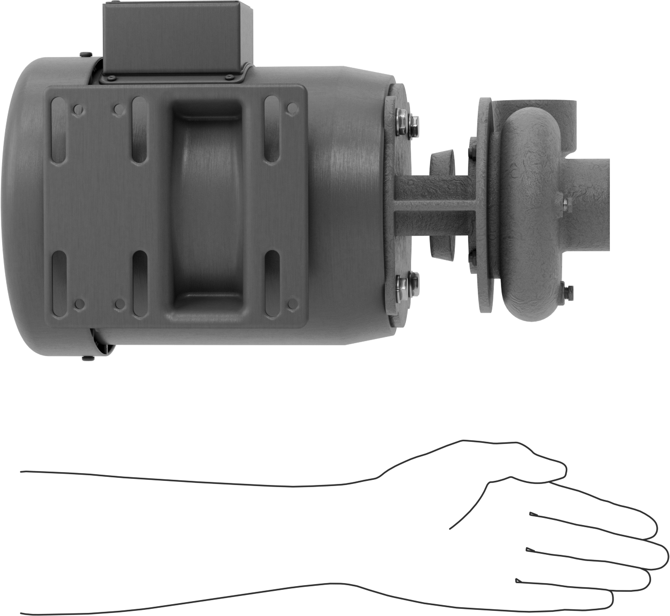 Yüksek Verimli Sirkülasyon Pompası, Su için, Soğutma Sıvıları ve Yağ, 208-240/460V AC, 1 hp