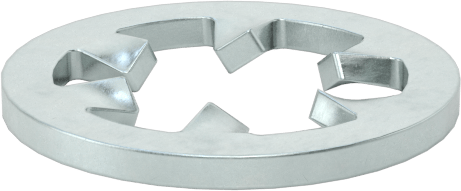 Çinko Kaplı Çelik İç Dişli Kilit Pulları, 1/4" Vida Boyutu için, 0.256" İç Çap, 0.536" Dış Çap