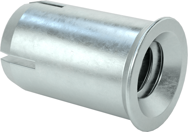Beton için Çelik Dişi Dişli Ankraj, Flanşlı, 1/4"-20 UNC, 5/8" Uzunluk
