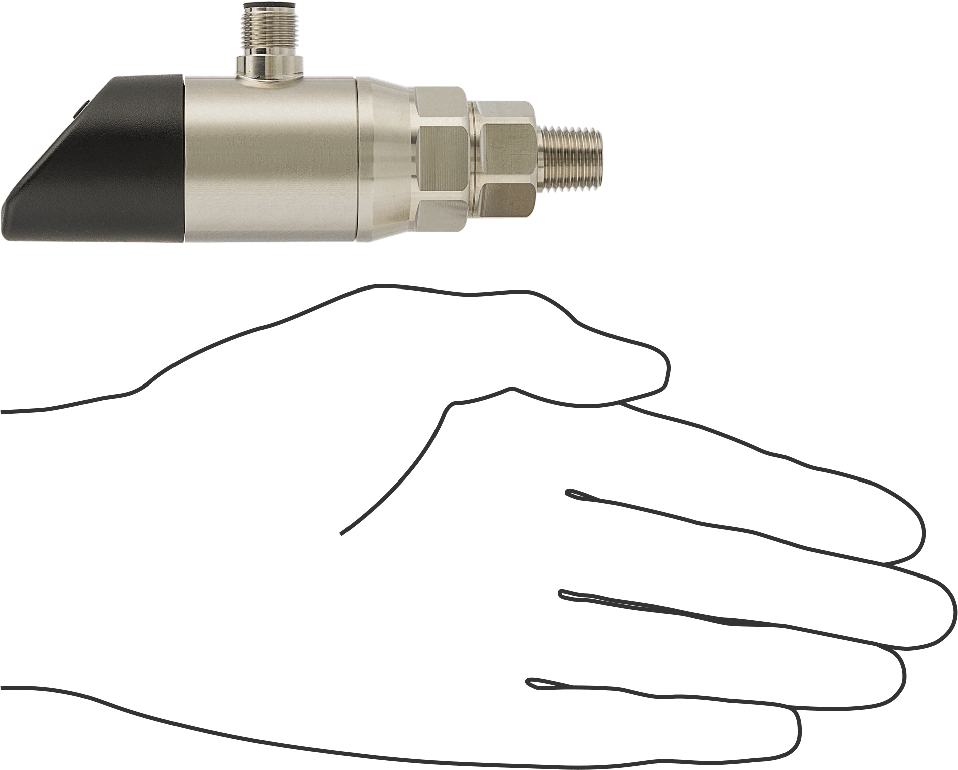 Dijital Ekranlı Basınç Transmitteri, 4 Kutuplu Mikro M12 Konektör Bağlantısı, 0-1450 PSI