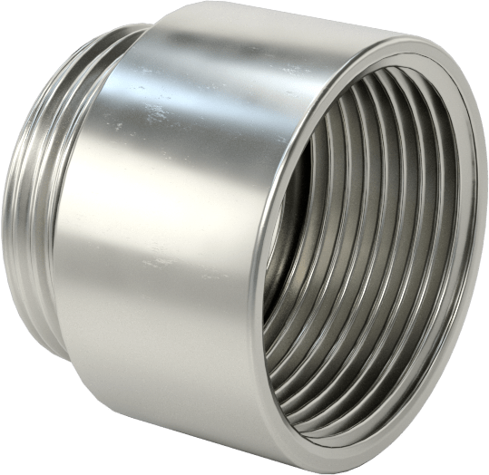 Dişli Adaptör, Nikel Kaplı Pirinç, M25 Dişi - PG-16 Erkek — M25, PG-16, Metric, PG, Conduit, Cord Grip, Electrical Box