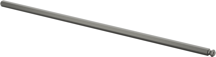Bilyalı Uçlu Tornavida Mili, 2.5 mm Altıgen Ölçü, 4-1/4" Toplam Uzunluk — 2.5 mm, Bilye, Mil