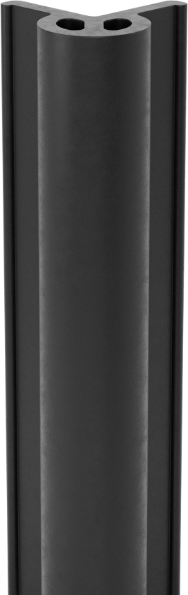 Kabarık Profilli EPDM Kauçuk Köşe Koruyucu, 3/4" Genişlik, 4 Fit Uzunluk — Yükseltilmiş Ampul, Köşe, EPDM, Rubber
