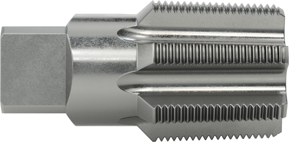 Kaplamasız Yüksek Hızlı Çelik Boru ve Kanal Tapası, Yüksek Hızlı Çelik, Alt Pah, 2-1/2 NPT, 5-1/2" Toplam Uzunluk