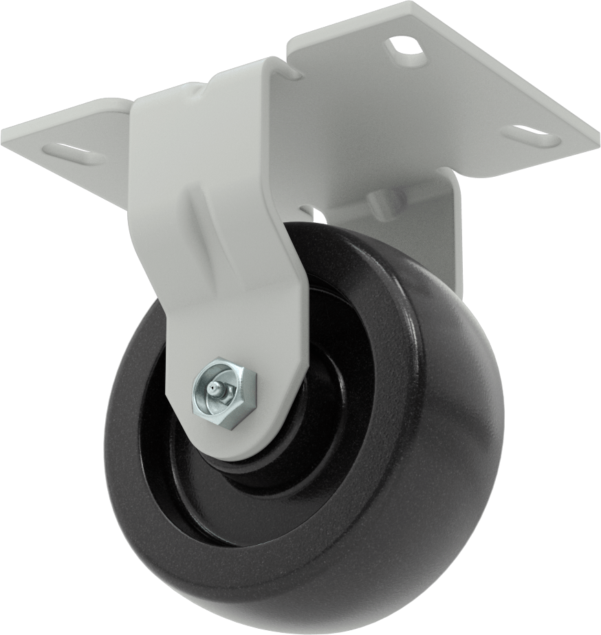 6-1/4" x 4-1/2" Plakalı Yüksek Kapasiteli Mauler Tekerlek, 5" Çapında Fenolik Tekerlekli Sert