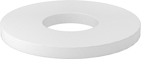 Delrin® Asetal Plastik Pul, 6 numaralı vida boyutu için, 0.150" İç Çap, 0.375" Dış Çap