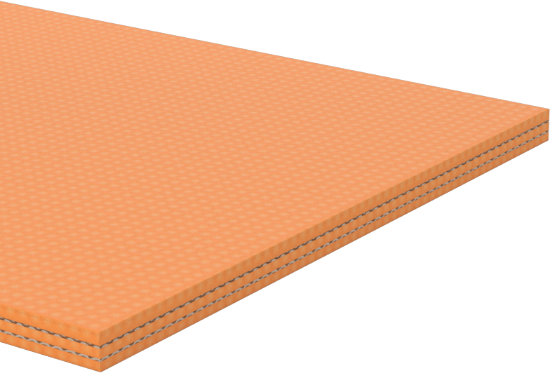 Güçlü Kavrama Düz Kayış, Süper Kavrama, 3 Ply, 0.141" Kalınlık, 3" Genişlik — 3", 0.141", Rubber, SBR