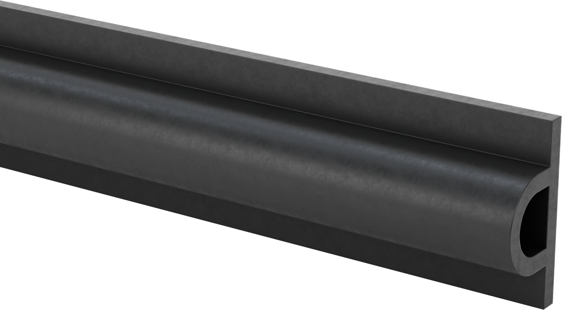 Yüksek Sıcaklık Kabarık Profilli Yüzey Koruyucu, 2 Fit Uzunluk, 2-5/8" Genişlik, 1-1/4" Kalınlık