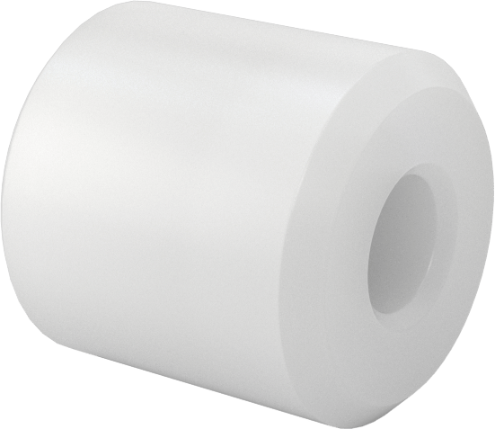 Vidalı Yer Belirleme ve Destek Düğmesi, Asetal Plastik, 3/8" Çap, 3/8" Uzunluk