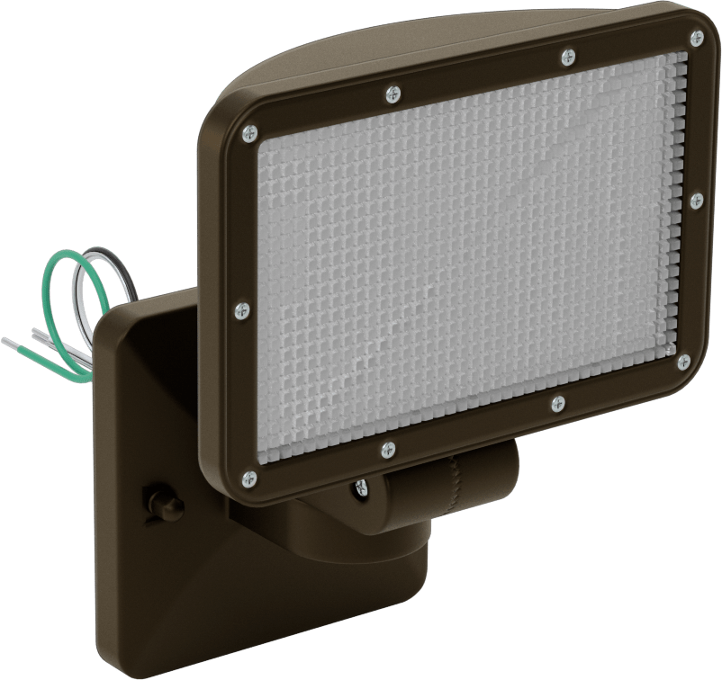 Ayarlanabilir Başlıklı Güvenlik Işığı, 1 Başlıklı, 8500/5500/3500 lümen, Bronz — Tavan, Duvar, 120V AC, LED