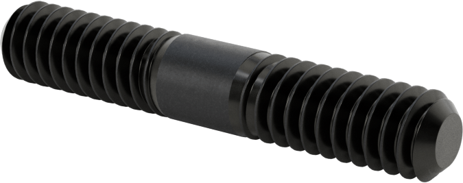 Sol Yönlü - Sağ Yönlü Erkek Diş Adaptörü, Siyah Oksit Çelik, 1/4"-20 Diş, 1-1/2" Uzunluk