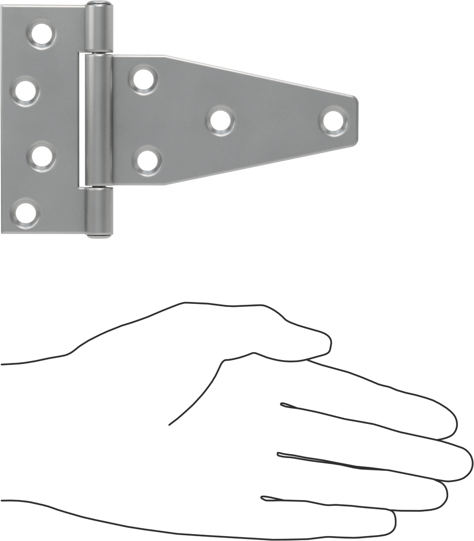 Mat 304 Paslanmaz Çelik Kayış Menteşe, 2" x 4" Kapı Kanadı, 3-1/2" x 1-1/2" Çerçeve Yaprağı