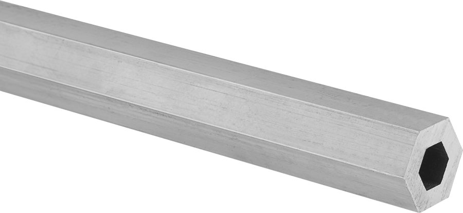 Çok Amaçlı 6061 Alüminyum Altıgen Boru, 1/8" Duvar Kalınlığı, 1/2" Genişlik