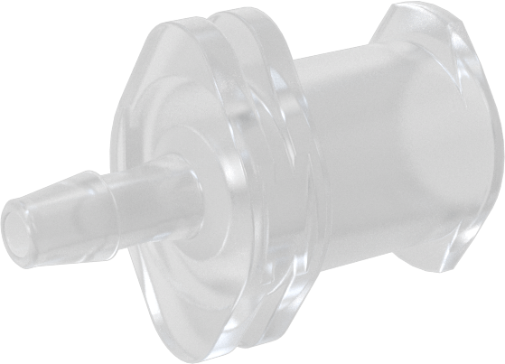 Hava ve Su için Plastik Luer Lock Tüp Bağlantısı, Polipropilen Soketler, 1/16" Boru İç Çapı için Tırnaklı, Beyaz