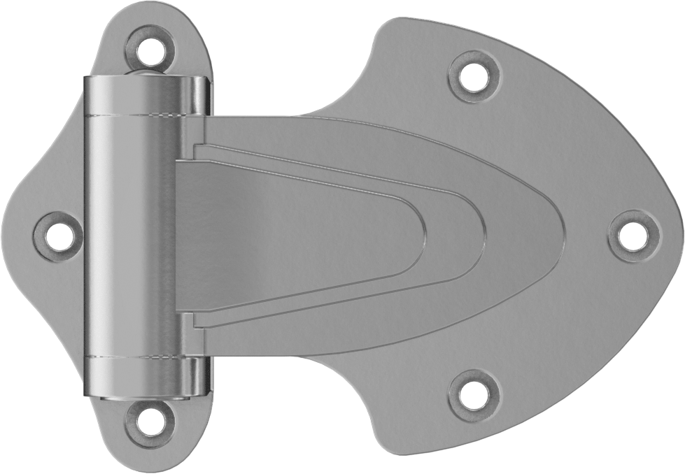 Dondurucu Kapı Kayışı Menteşesi, Krom Kaplı Çinko, 2-3/4" x 3-3/8" Kapı Kanadı