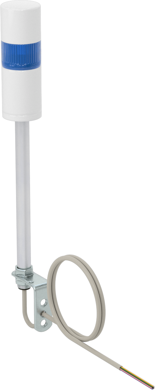LED Sinyal Kulesi, Sesli Alarmlı, 24V DC, 1 Mavi Işık
