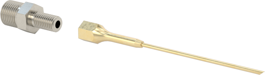3-1/16" Uzunlukta, 0.058" Dış Çaplı Düz Hassas Gres Dağıtım Ucu — Dispensing Tip, Nozzle, Düz, 0.058"
