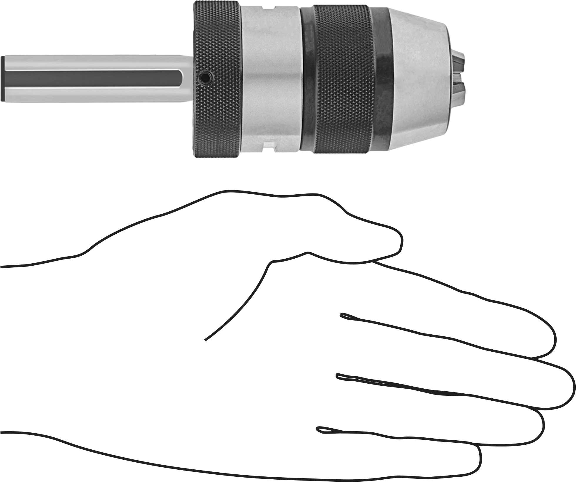 Düz Şaftlı Entegre Mil ile Matkap Mandrenleri, 5/8" Şaft Çapı