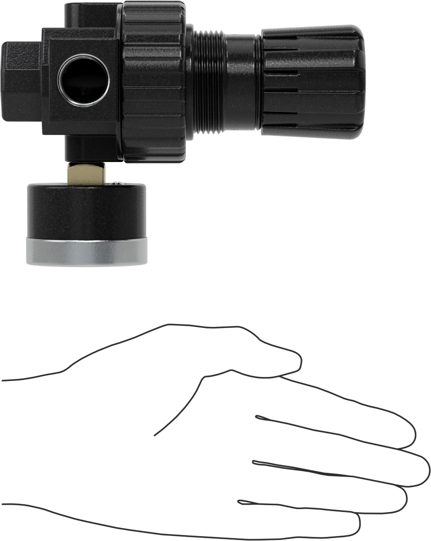 Parker Modüler Basınçlı Hava Regülatörü, Çinko Muhafazalı, 06R Serisi, 1/2 NPT Dişi, 0 ila 125 PSI