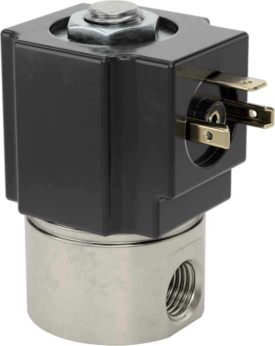 Yiyecek ve İçecek için Solenoid Valf, DIN Bağlantısı, 12V DC, 1/4 NPT Dişi, 400 PSI