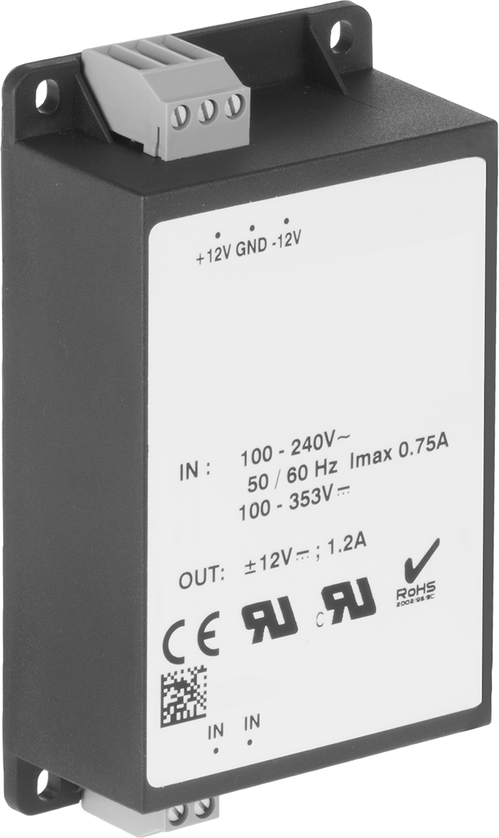 Çoklu Gerilim DIN Rayına Monte Güç Kaynağı, 12 V DC ve -12 V DC Çıkışlar