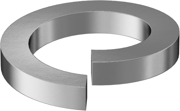 18-8 Paslanmaz Çelik Yaylı Pul, 6 Numaralı Alyan Başlı Vidalar için, 0.148" İç Çap, 0.216" Dış Çap — Bölünmüş, 18-8 Stainless Steel, Stai…