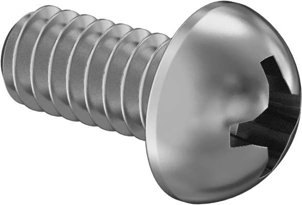 Paslanmaz Çelik Dekoratif Yuvarlak Başlı Phillips Vidalar, 0-80 Diş Boyutu, 1/8" Uzunluk