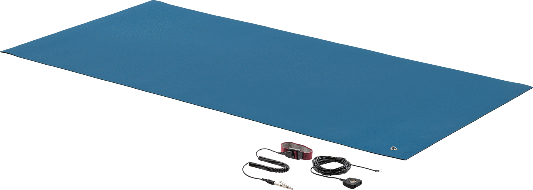 Ters Çevrilebilir Statik Kontrol Paspası, 48" Uzunluk x 24" Genişlik, Mavi