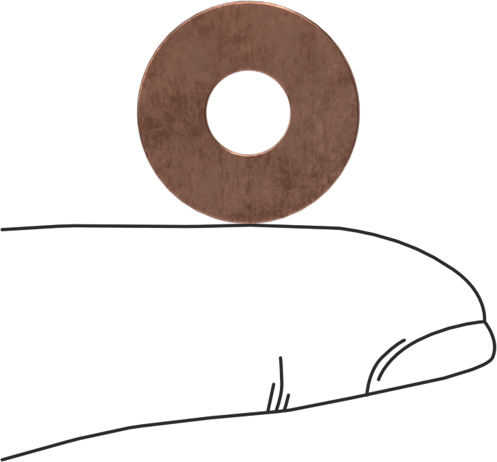 Silikon Bronz Genel Amaçlı Pul, 1/4" Vida Boyutu için, 0.260" İç Çap, 0.688" Dış Çap