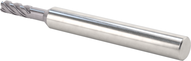 Hızlı Kesim Karbür Kare Uçlu Freze, Pahlı Köşe, AlTiN Kaplamalı, 4 Kanallı, 3.5 mm Freze Çapı