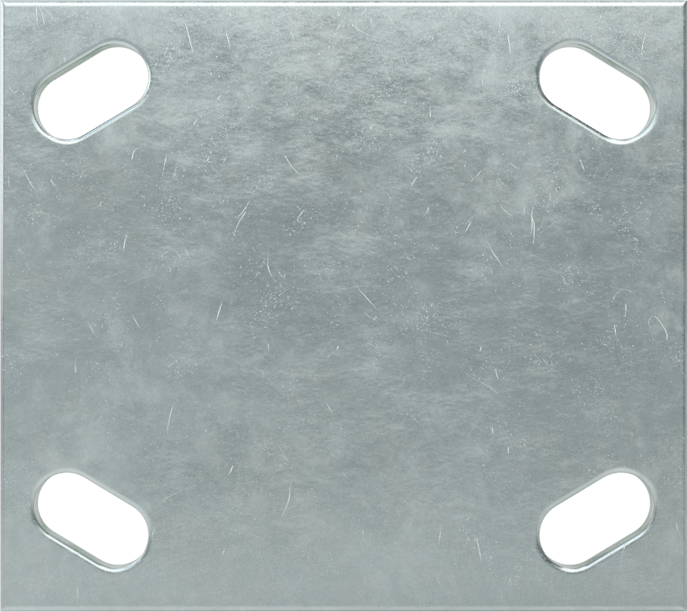 4-1/2" x 4" Montaj Plakalı Samson Tekerlek, 3-1/4" Çapında 95A Durometreli Poliüretan Tekerlekli Sert