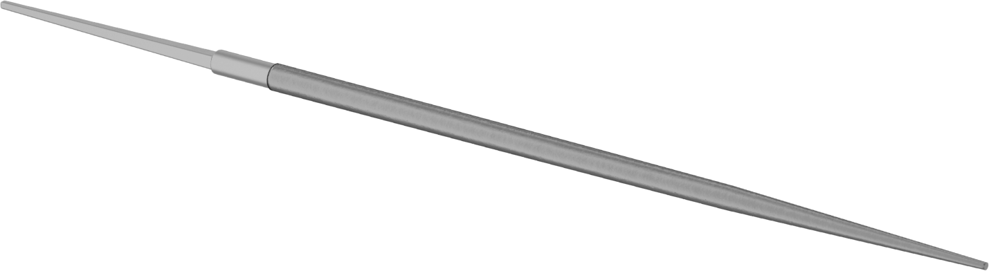 Hassas Yuvarlak Törpü, İnce Yüzey için, 4" Uzunluk x 1/8" Çap