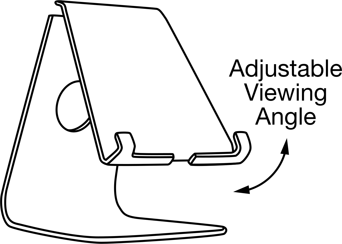 Gri Tablet Standı, 15 lb Kapasite, 5-3/4" Yükseklik